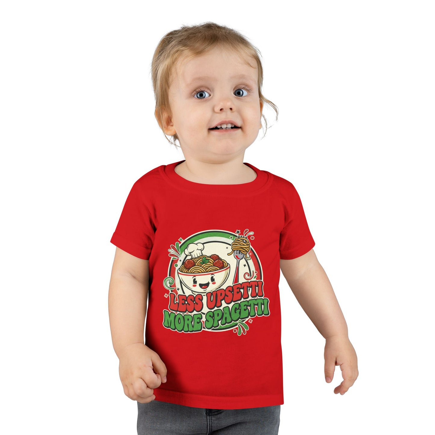 Toddler T-Shirt: Less Upset, More Spaghetti Fun Tee