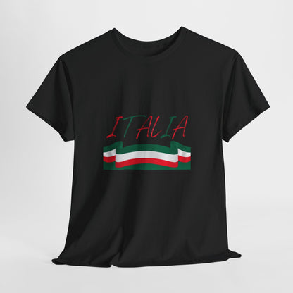 Italia Unisex Heavy Cotton Tee - Comfortable Italian Pride Shirt