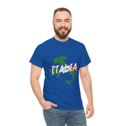 Italia Heavy Cotton Tee - Comfortable Unisex Shirt with Italy Design