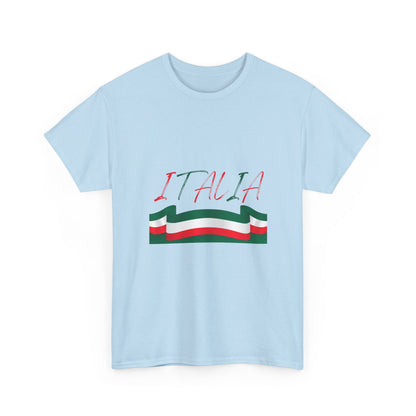 Italia Unisex Heavy Cotton Tee - Comfortable Italian Pride Shirt