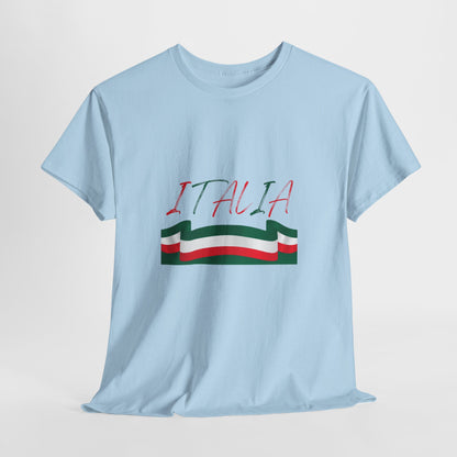 Italia Unisex Heavy Cotton Tee - Comfortable Italian Pride Shirt