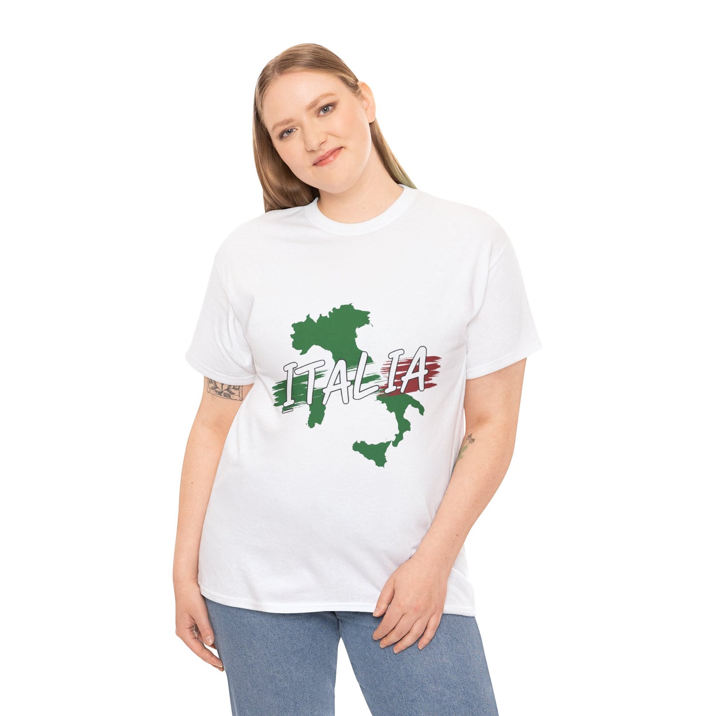 Italia Heavy Cotton Tee - Comfortable Unisex Shirt with Italy Design