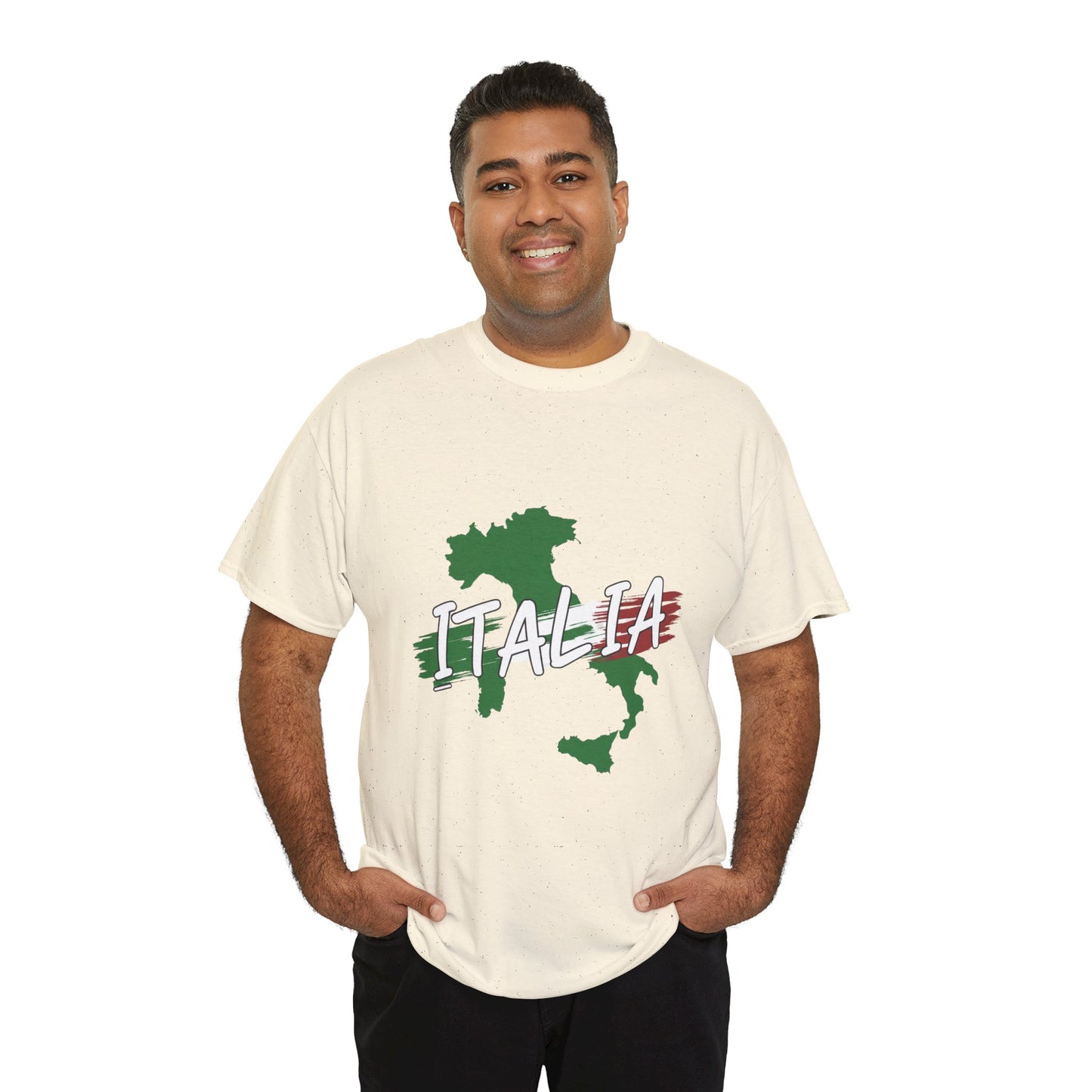 Italia Heavy Cotton Tee - Comfortable Unisex Shirt with Italy Design