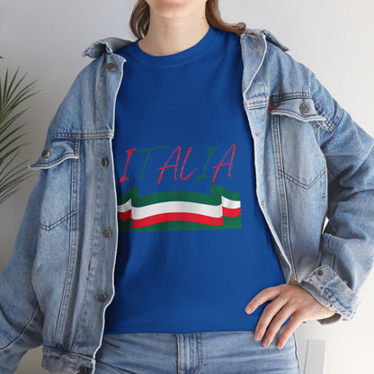 Italia Unisex Heavy Cotton Tee - Comfortable Italian Pride Shirt