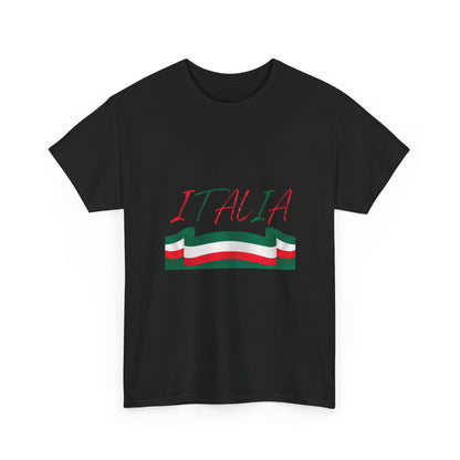 Italia Unisex Heavy Cotton Tee - Comfortable Italian Pride Shirt