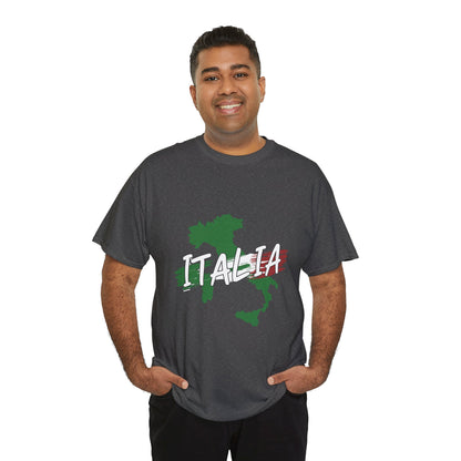 Italia Heavy Cotton Tee - Comfortable Unisex Shirt with Italy Design