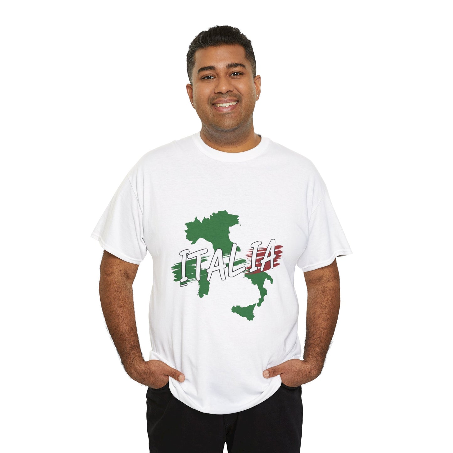 Italia Heavy Cotton Tee - Comfortable Unisex Shirt with Italy Design