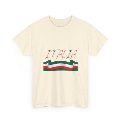 Italia Unisex Heavy Cotton Tee - Comfortable Italian Pride Shirt