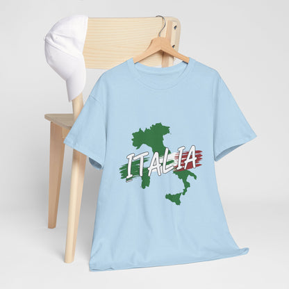 Italia Heavy Cotton Tee - Comfortable Unisex Shirt with Italy Design