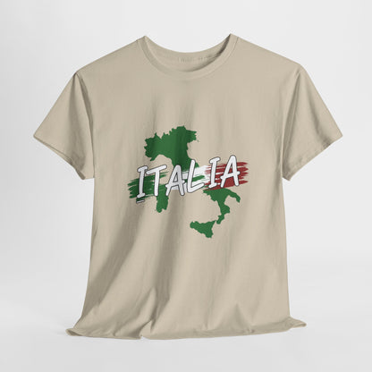 Italia Heavy Cotton Tee - Comfortable Unisex Shirt with Italy Design
