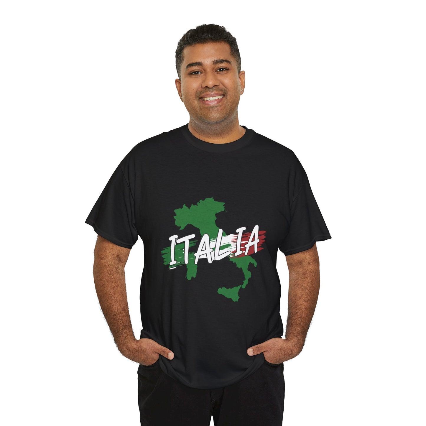 Italia Heavy Cotton Tee - Comfortable Unisex Shirt with Italy Design