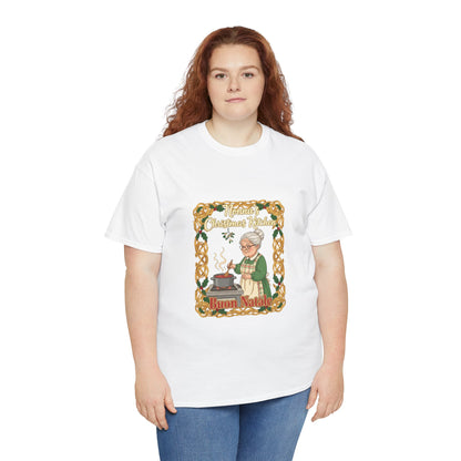 Festive Unisex Heavy Cotton Tee - Nonna's Christmas Kitchen