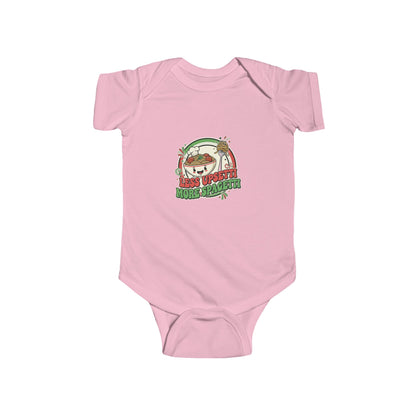 Cute "Less Upsetti, More Spaghetti" Baby Bodysuit