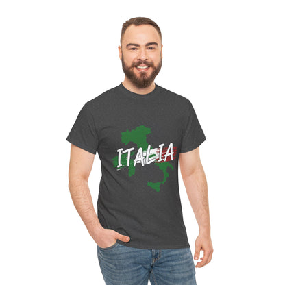 Italia Heavy Cotton Tee - Comfortable Unisex Shirt with Italy Design