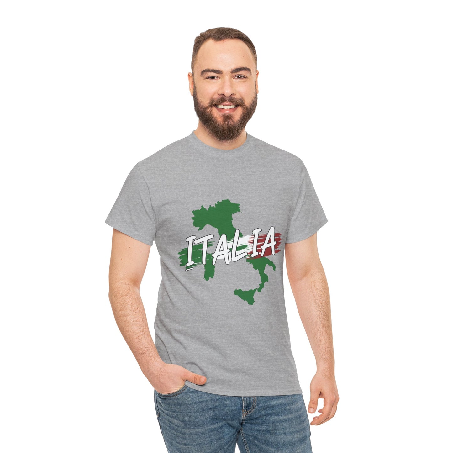 Italia Heavy Cotton Tee - Comfortable Unisex Shirt with Italy Design