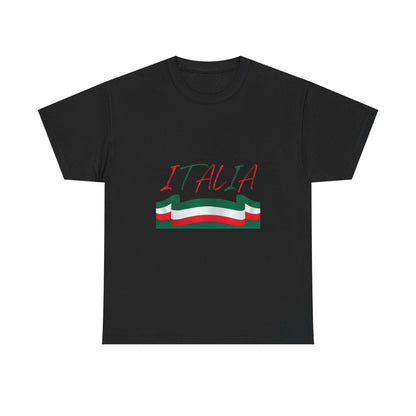 Italia Unisex Heavy Cotton Tee - Comfortable Italian Pride Shirt