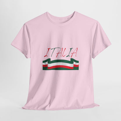 Italia Unisex Heavy Cotton Tee - Comfortable Italian Pride Shirt