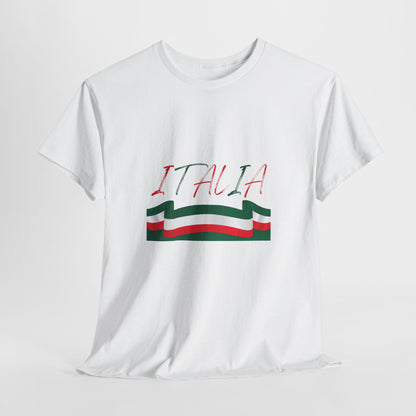 Italia Unisex Heavy Cotton Tee - Comfortable Italian Pride Shirt