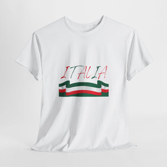 Italia Unisex Heavy Cotton Tee - Comfortable Italian Pride Shirt