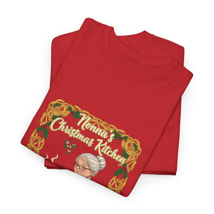 Festive Unisex Heavy Cotton Tee - Nonna's Christmas Kitchen