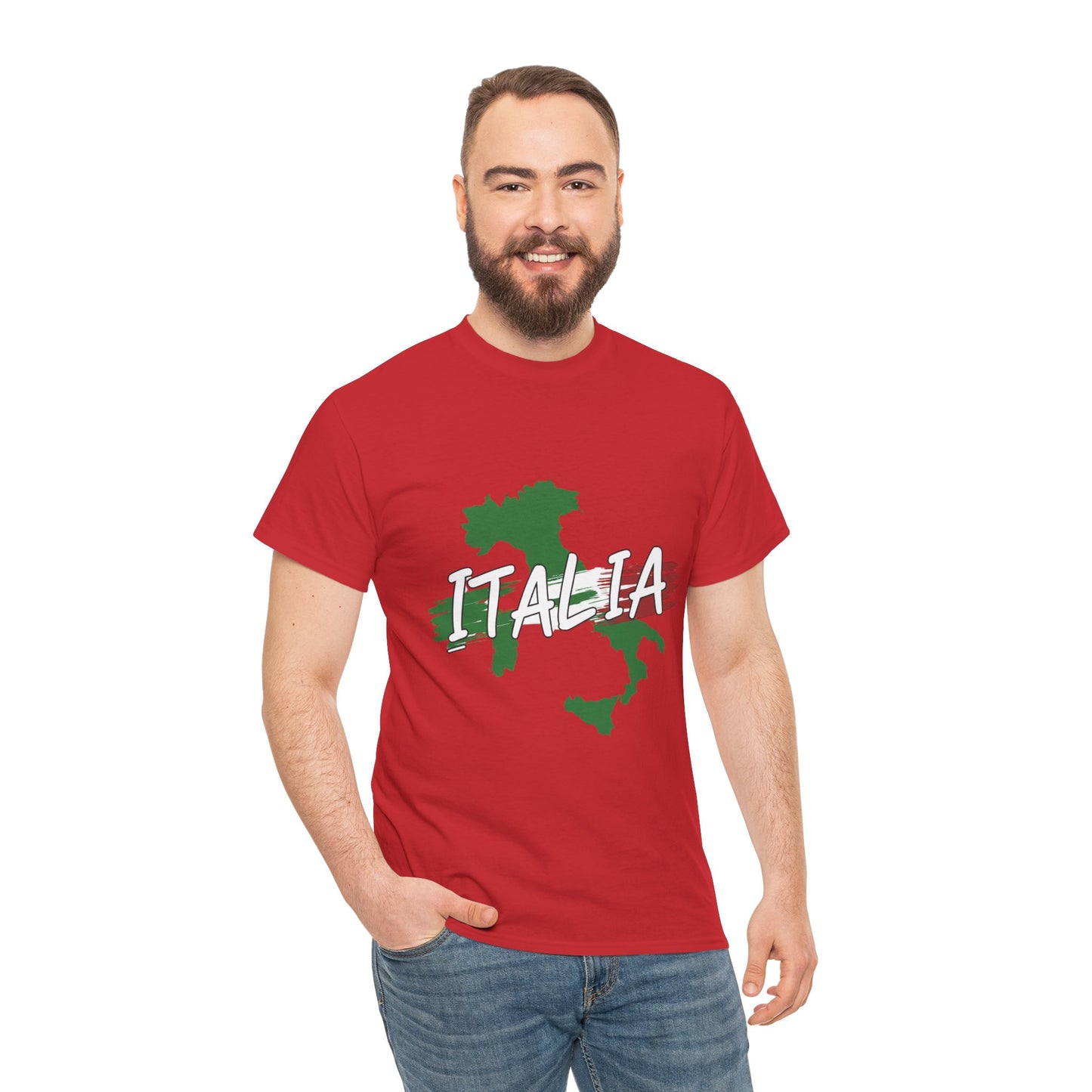 Italia Heavy Cotton Tee - Comfortable Unisex Shirt with Italy Design