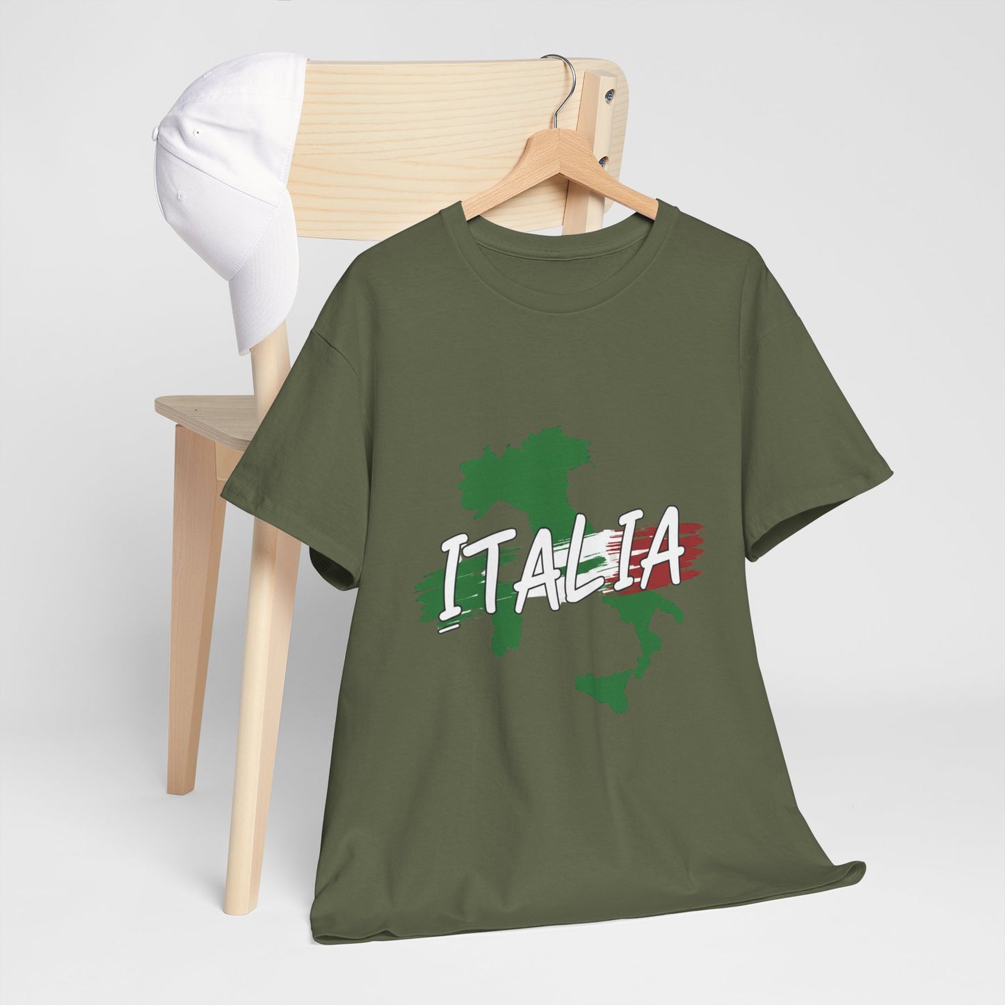 Italia Heavy Cotton Tee - Comfortable Unisex Shirt with Italy Design