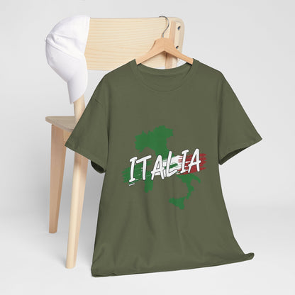 Italia Heavy Cotton Tee - Comfortable Unisex Shirt with Italy Design