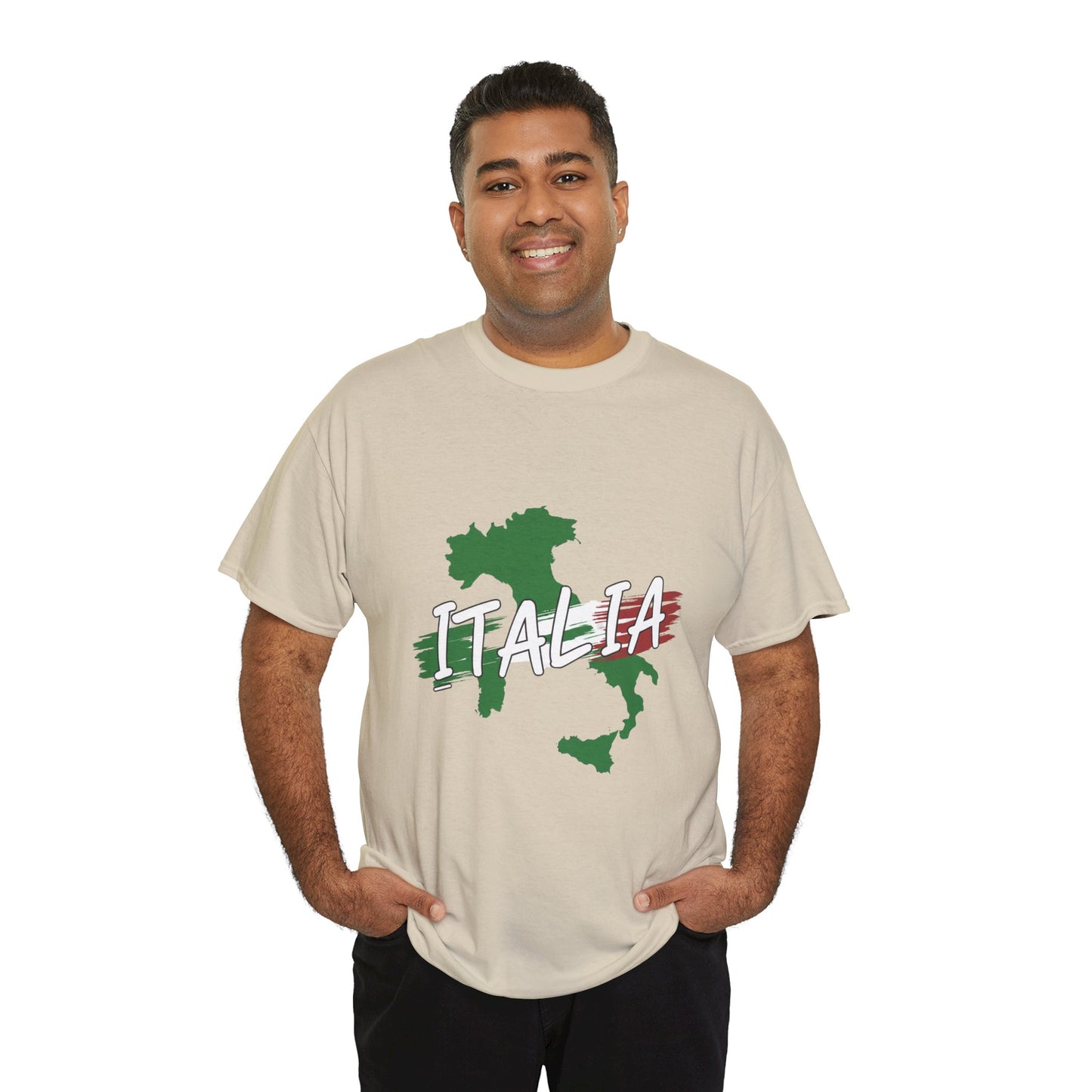 Italia Heavy Cotton Tee - Comfortable Unisex Shirt with Italy Design