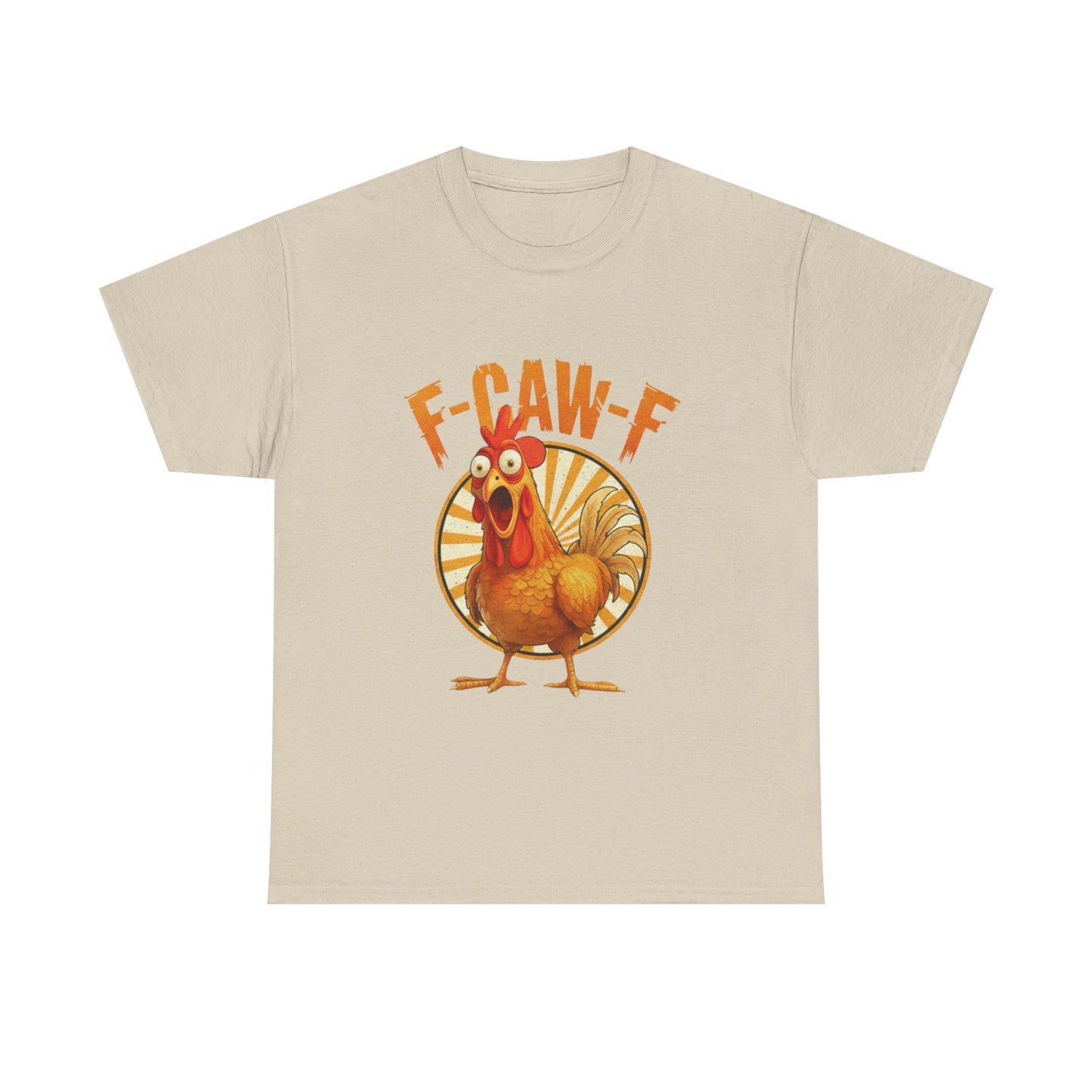 F-Caw-F Unisex Heavy Cotton Tee | Funny Chicken Shirt, Gift for Friends, Holiday Apparel, Casual Wear, Humorous T-Shirt