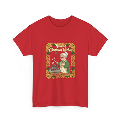 Festive Unisex Heavy Cotton Tee - Nonna's Christmas Kitchen