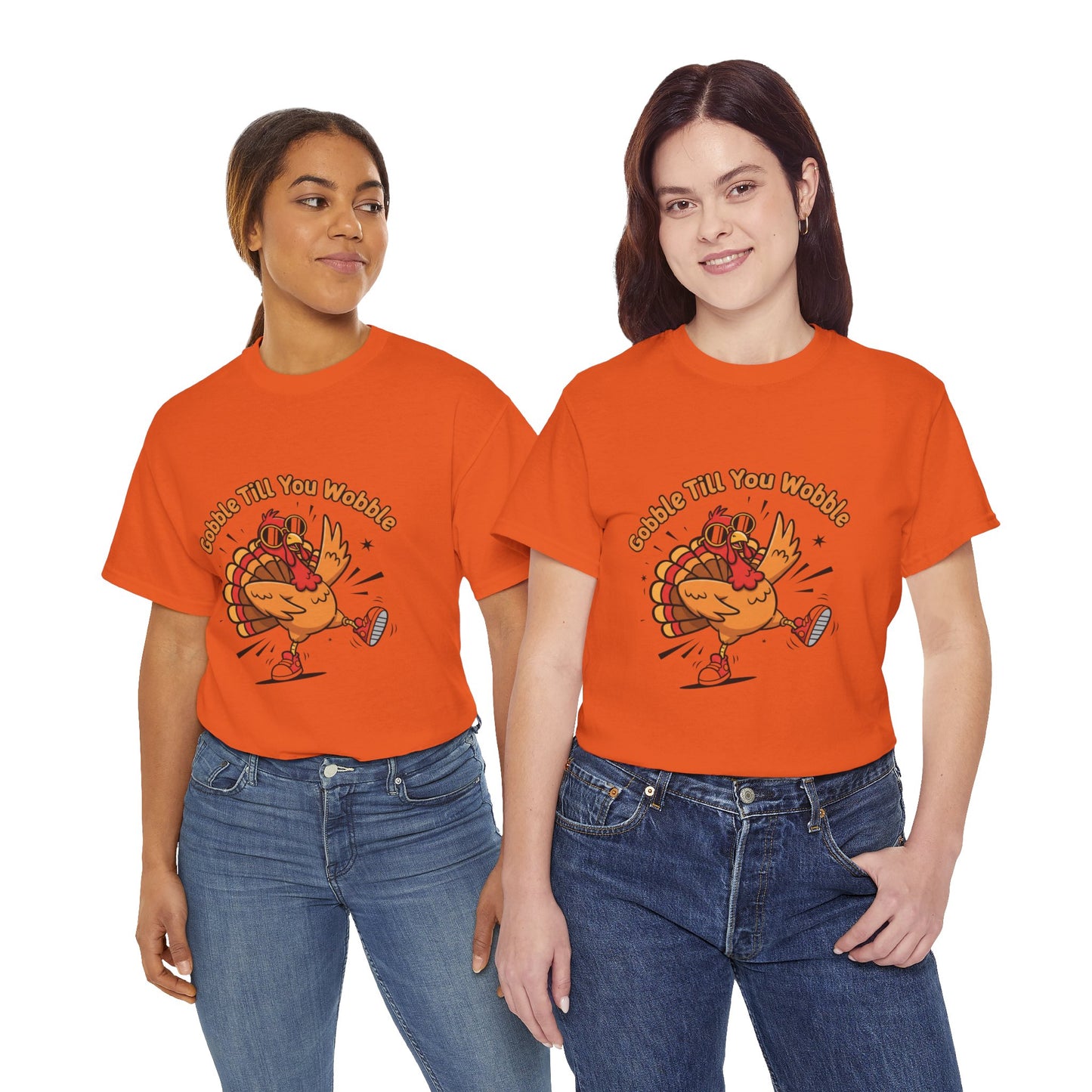 Gobble Till You Wobble Holiday Unisex Heavy Cotton Tee