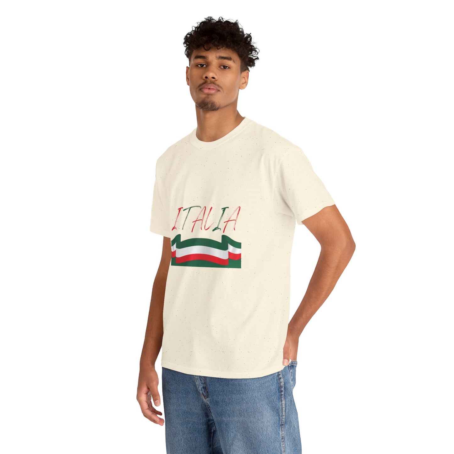 Italia Unisex Heavy Cotton Tee - Comfortable Italian Pride Shirt