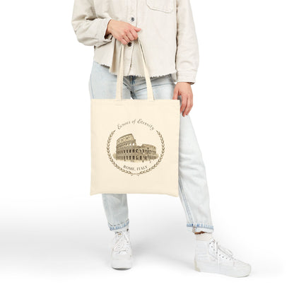 Rome Colosseum Cotton Canvas Tote Bag – Stylish Eco-Friendly Shopper for Travel Lovers