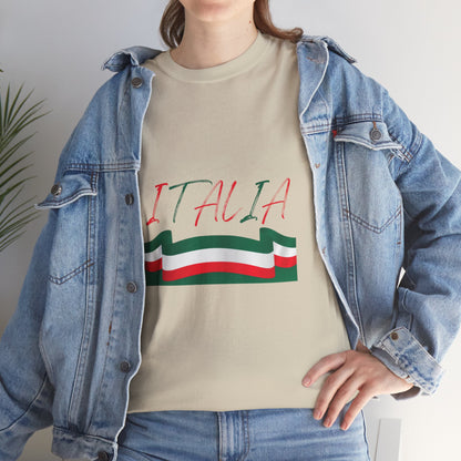 Italia Unisex Heavy Cotton Tee - Comfortable Italian Pride Shirt