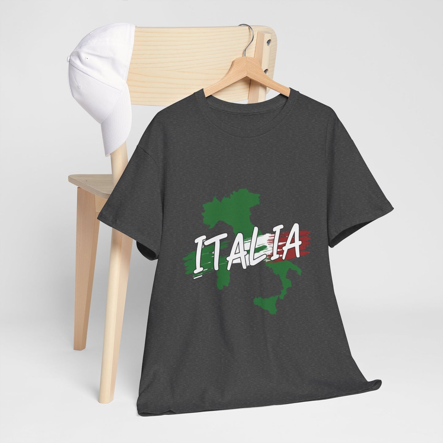 Italia Heavy Cotton Tee - Comfortable Unisex Shirt with Italy Design