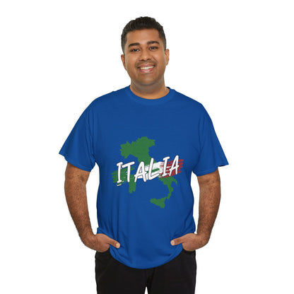 Italia Heavy Cotton Tee - Comfortable Unisex Shirt with Italy Design