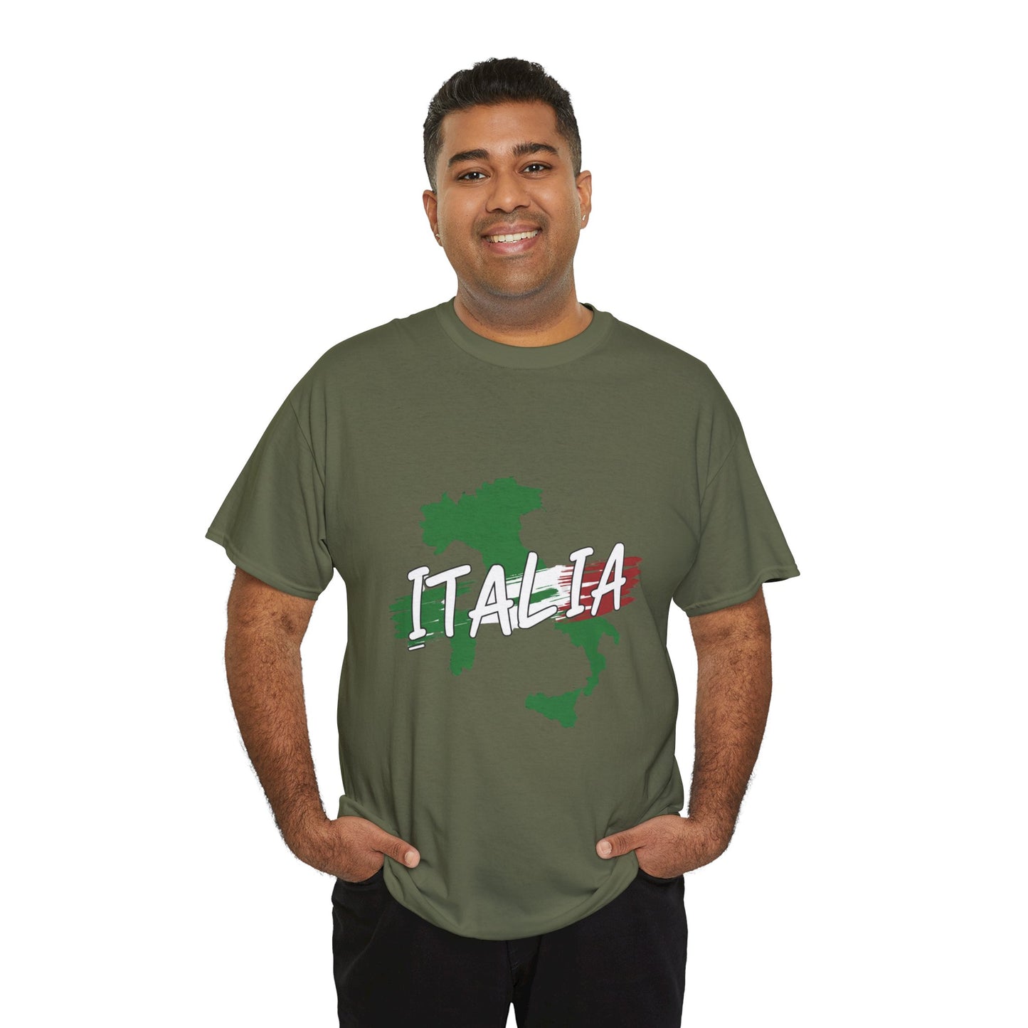 Italia Heavy Cotton Tee - Comfortable Unisex Shirt with Italy Design