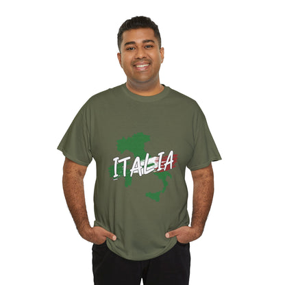 Italia Heavy Cotton Tee - Comfortable Unisex Shirt with Italy Design