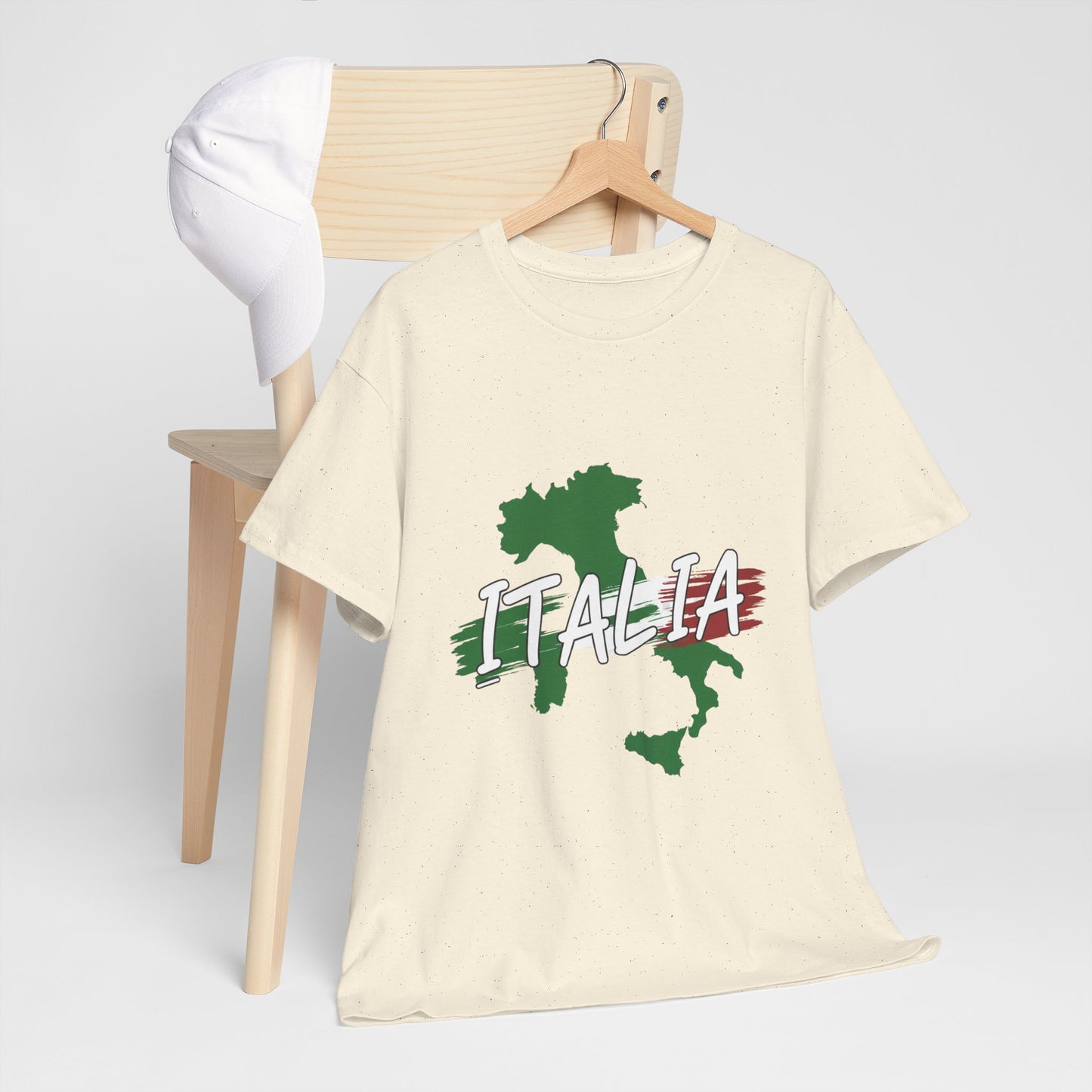 Italia Heavy Cotton Tee - Comfortable Unisex Shirt with Italy Design