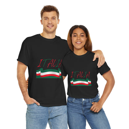 Italia Unisex Heavy Cotton Tee - Comfortable Italian Pride Shirt