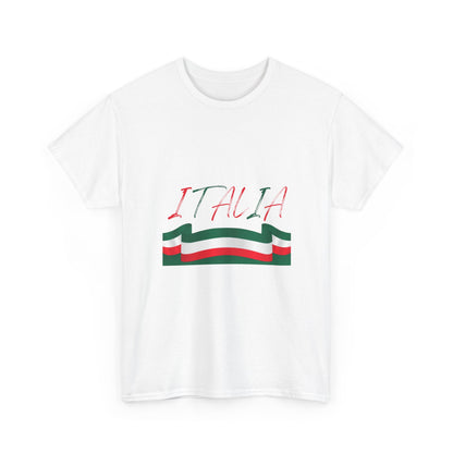 Italia Unisex Heavy Cotton Tee - Comfortable Italian Pride Shirt