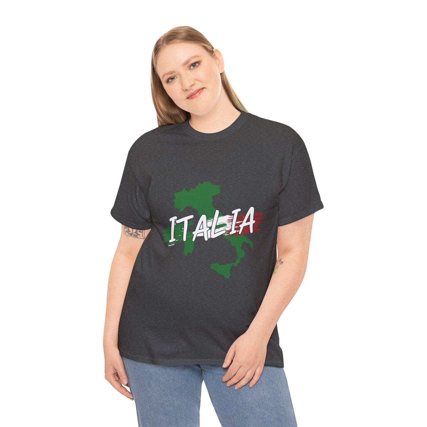 Italia Heavy Cotton Tee - Comfortable Unisex Shirt with Italy Design