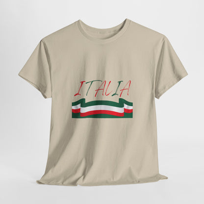 Italia Unisex Heavy Cotton Tee - Comfortable Italian Pride Shirt