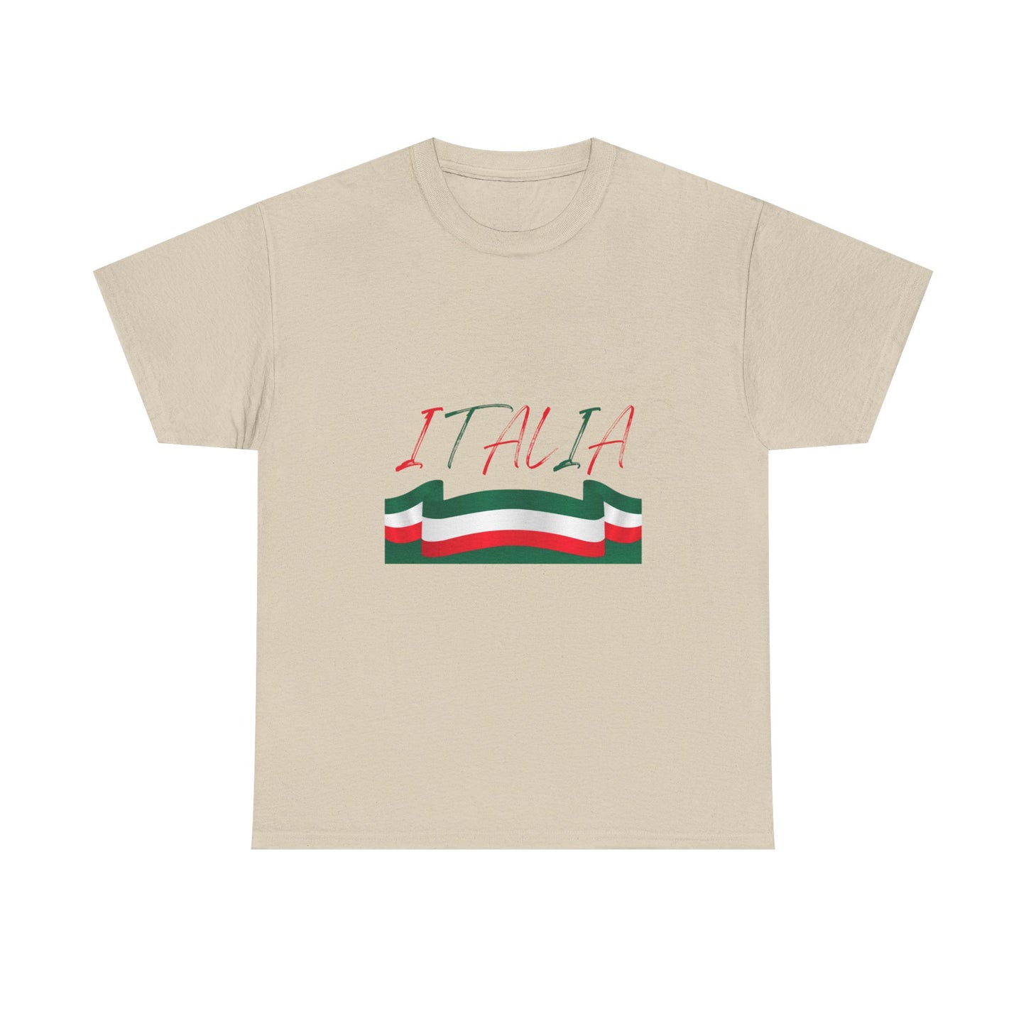 Italia Unisex Heavy Cotton Tee - Comfortable Italian Pride Shirt