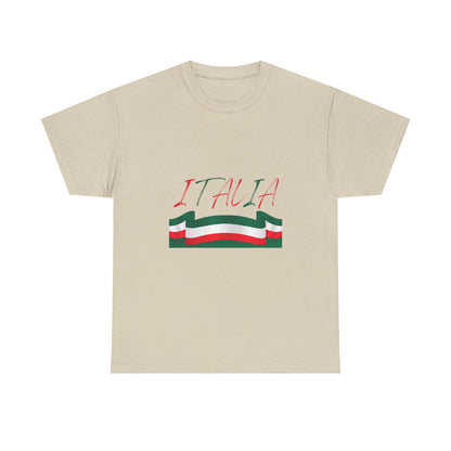Italia Unisex Heavy Cotton Tee - Comfortable Italian Pride Shirt