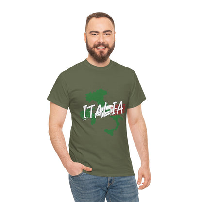 Italia Heavy Cotton Tee - Comfortable Unisex Shirt with Italy Design