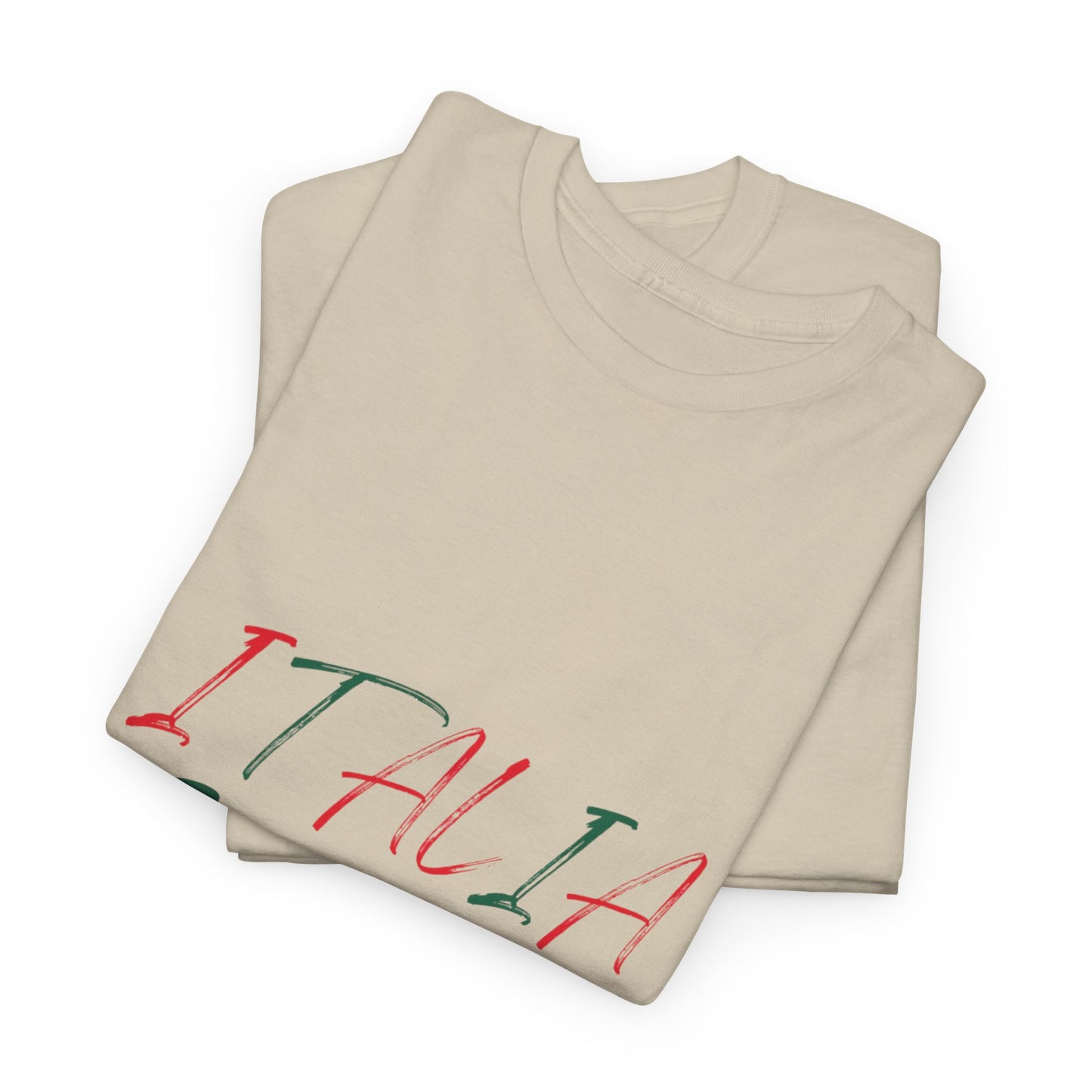 Italia Unisex Heavy Cotton Tee - Comfortable Italian Pride Shirt