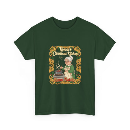 Festive Unisex Heavy Cotton Tee - Nonna's Christmas Kitchen