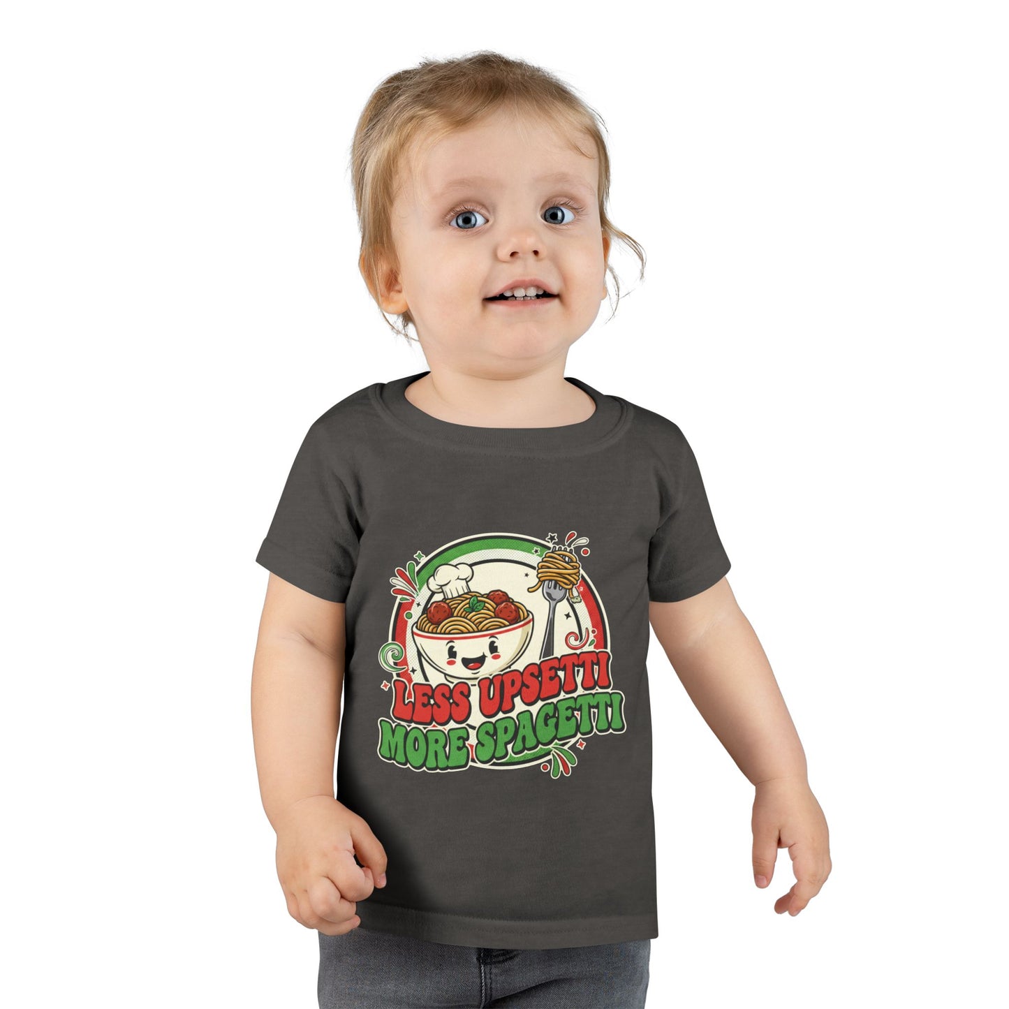 Toddler T-Shirt: Less Upset, More Spaghetti Fun Tee