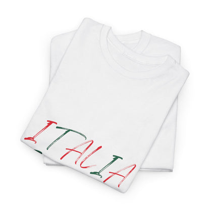 Italia Unisex Heavy Cotton Tee - Comfortable Italian Pride Shirt